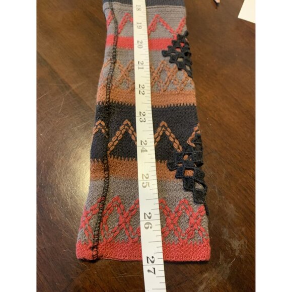 Free People S/P Waffle Knit Aztec Boho Henley Western Southwest - Picture 6 of 7